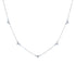 Tri-Bezel Diamond Station Necklace